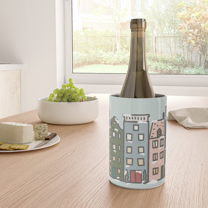 Snow Capped Row Houses Wine Chiller Gallery Image 4