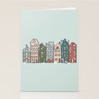 Snow Capped Row Houses Stationery Card Gallery Image 2