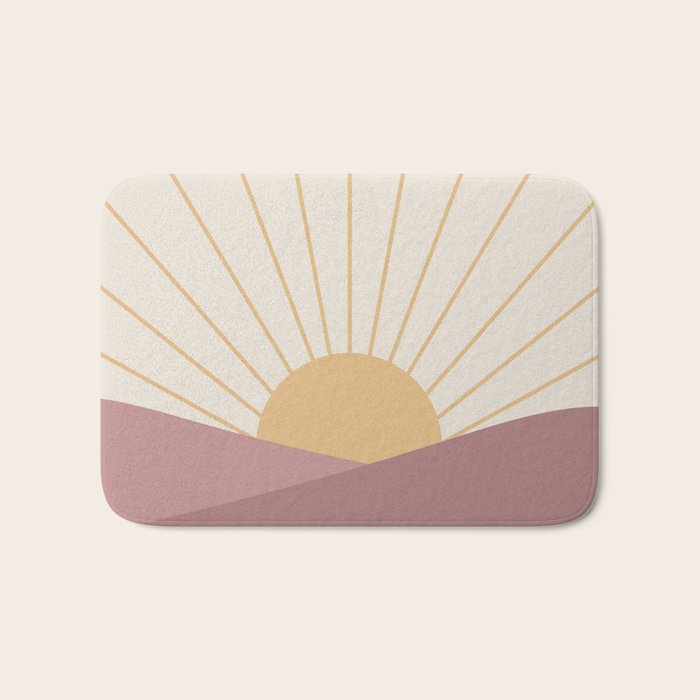 Morning Light - Pink Bath Mat Gallery Image 1