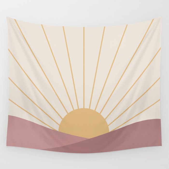 Morning Light - Pink Wall Tapestry Gallery Image 1