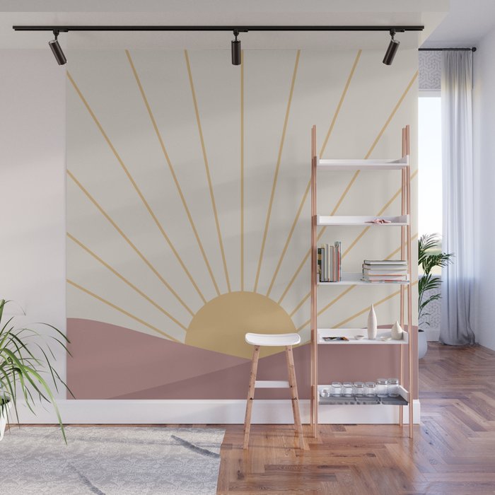 Morning Light - Pink Wall Mural Gallery Image 1