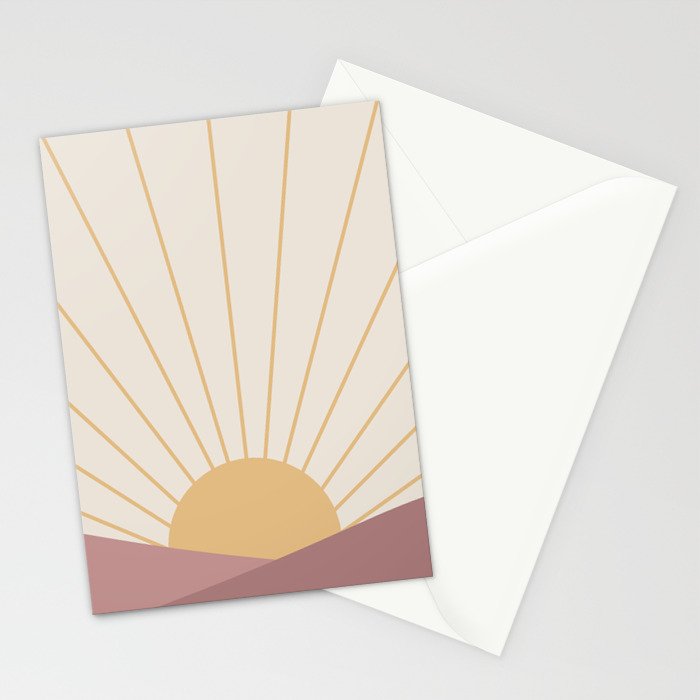 Morning Light - Pink Stationery Card Gallery Image 2