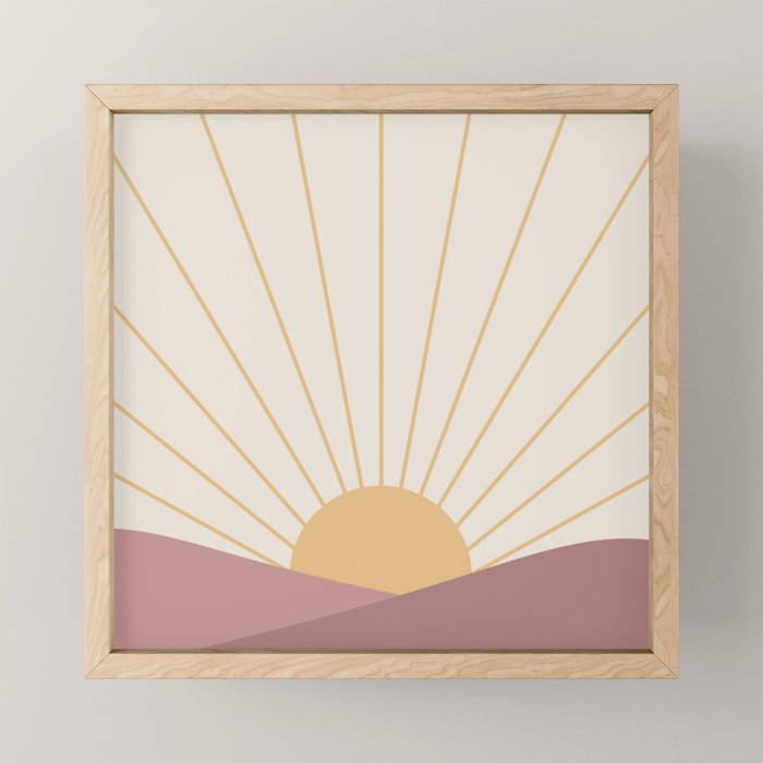 Morning Light - Pink Mini Art Print Gallery Image 1