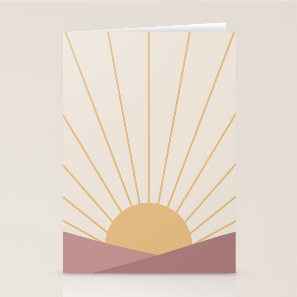 Morning Light - Pink Stationery Card Gallery Image 2