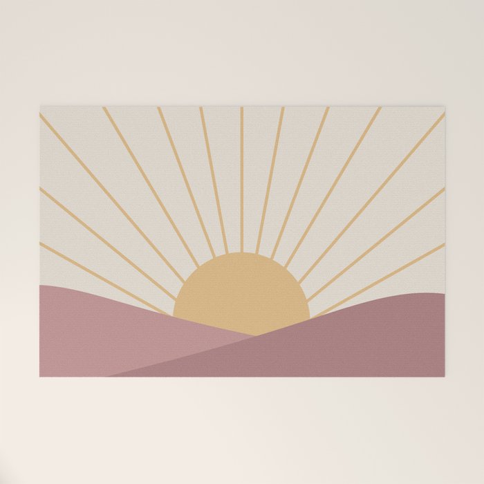 Morning Light - Pink Welcome Mat Gallery Image 1