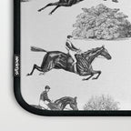 Horse Racing Black and White Toile Pattern  Laptop Sleeve Gallery Image 3