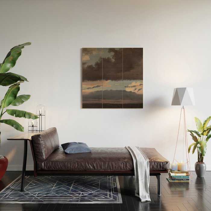 "Cloud Study" by Knud Baade, 1839 Wood Wall Art Gallery Image 2