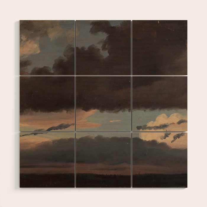 "Cloud Study" by Knud Baade, 1839 Wood Wall Art Gallery Image 1