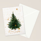 Vintage Merry Christmas Tree  Stationery Card Gallery Image 2