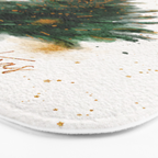 Vintage Merry Christmas Tree  Bath Mat Gallery Image 3