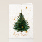Vintage Merry Christmas Tree  Stationery Card Gallery Image 2
