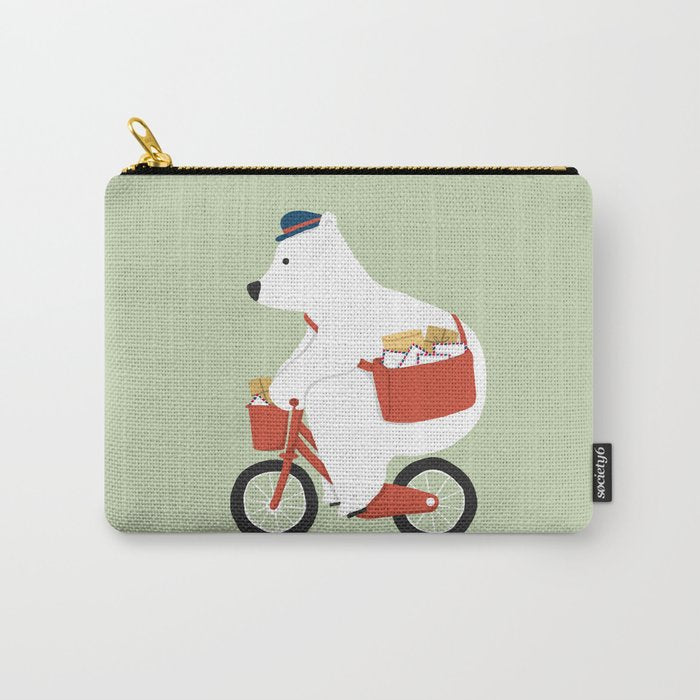 Polar bear postal express Carry All Pouch Gallery Image 1