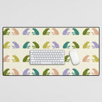 Frog friends pattern on cream Desk Mat Gallery Image 1