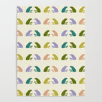 Frog friends pattern on cream Poster Gallery Image 4