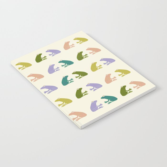 Frog friends pattern on cream Notebook Gallery Image 2
