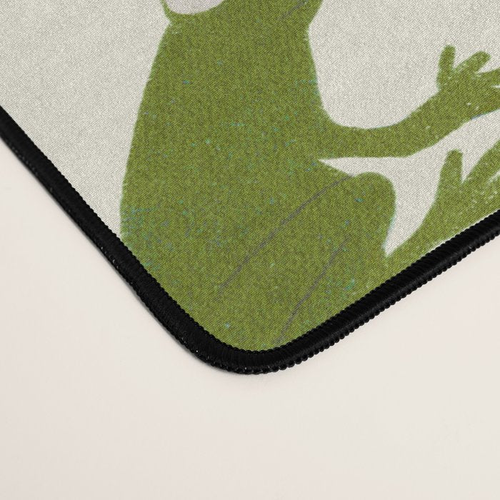 Frog friends pattern on cream Desk Mat Gallery Image 4