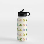 Frog friends pattern on cream Water Bottle Gallery Image 1