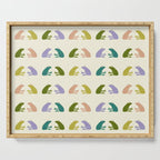 Frog friends pattern on cream Serving Tray Gallery Image 1