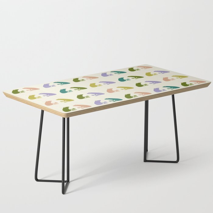 Frog friends pattern on cream Coffee Table Gallery Image 1