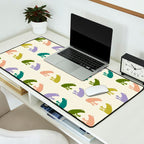 Frog friends pattern on cream Desk Mat Gallery Image 2