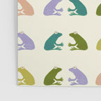 Frog friends pattern on cream Poster Gallery Image 3