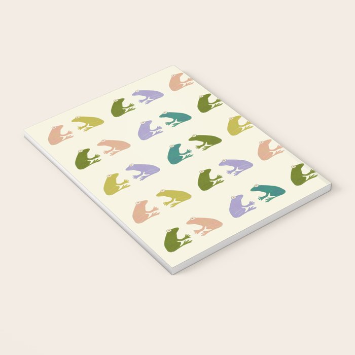 Frog friends pattern on cream Notebook Gallery Image 3