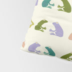 Frog friends pattern on cream Pillow Sham Gallery Image 4