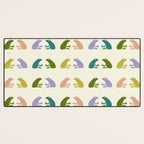 Frog friends pattern on cream Desk Mat Gallery Image 3