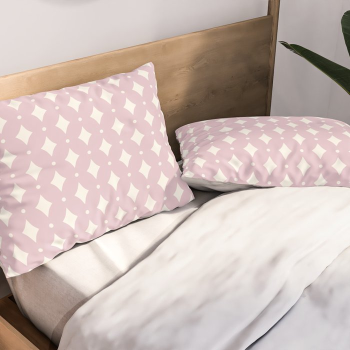 Vintage Stars XII Blush Pink Pillow Sham Gallery Image 2