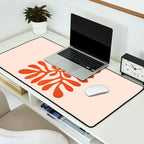 Nature Leaf Cutouts III: Terracotta Edition | Mid-Century Henri Matisse Series Desk Mat Gallery Image 2