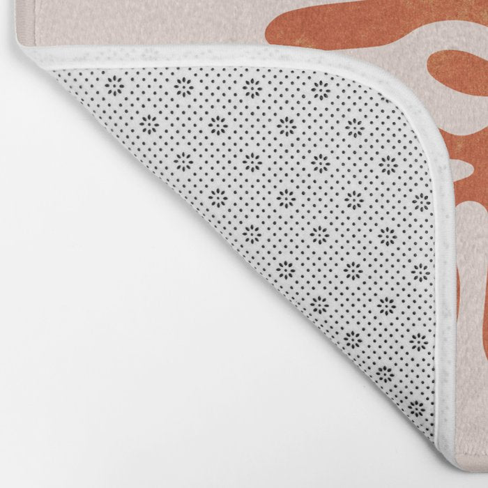 Nature Leaf Cutouts III: Terracotta Edition | Mid-Century Henri Matisse Series Bath Mat Gallery Image 2