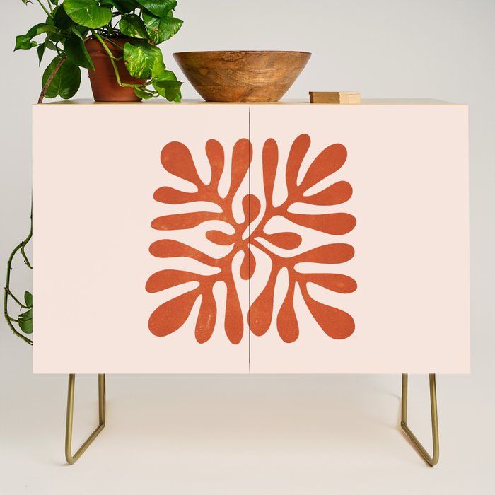 Nature Leaf Cutouts III: Terracotta Edition | Mid-Century Henri Matisse Series Credenza Gallery Image 1