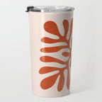 Nature Leaf Cutouts III: Terracotta Edition | Mid-Century Henri Matisse Series Travel Mug Gallery Image 3