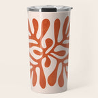 Nature Leaf Cutouts III: Terracotta Edition | Mid-Century Henri Matisse Series Travel Mug Gallery Image 1