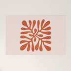 Nature Leaf Cutouts III: Terracotta Edition | Mid-Century Henri Matisse Series Welcome Mat Gallery Image 1
