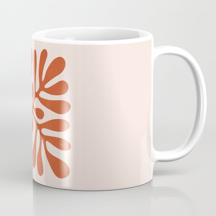 Nature Leaf Cutouts III: Terracotta Edition | Mid-Century Henri Matisse Series Coffee Mug Gallery Image 1