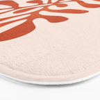 Nature Leaf Cutouts III: Terracotta Edition | Mid-Century Henri Matisse Series Bath Mat Gallery Image 3