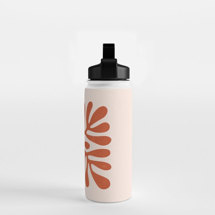 Nature Leaf Cutouts III: Terracotta Edition | Mid-Century Henri Matisse Series Water Bottle Gallery Image 2