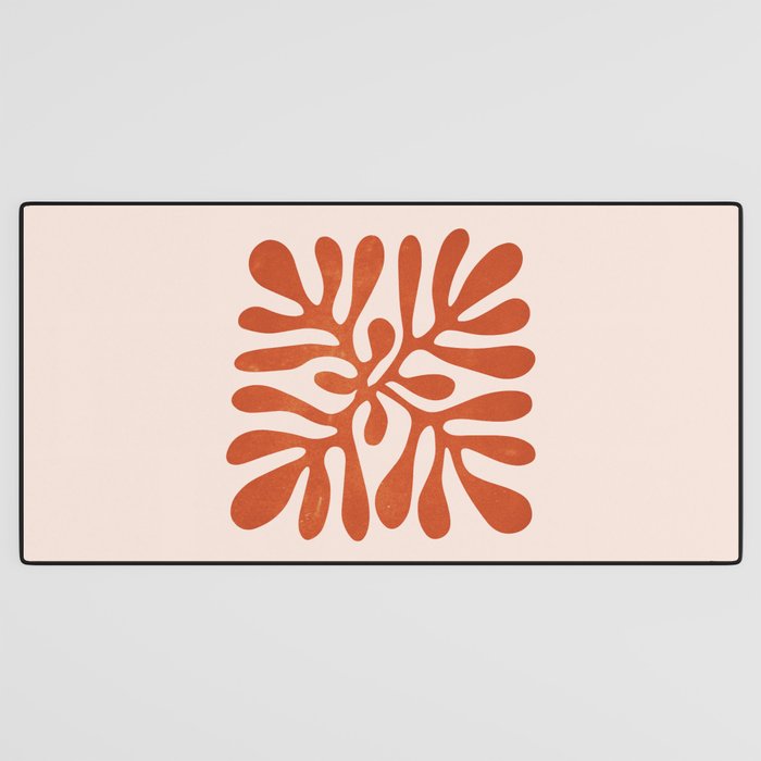 Nature Leaf Cutouts III: Terracotta Edition | Mid-Century Henri Matisse Series Desk Mat Gallery Image 3