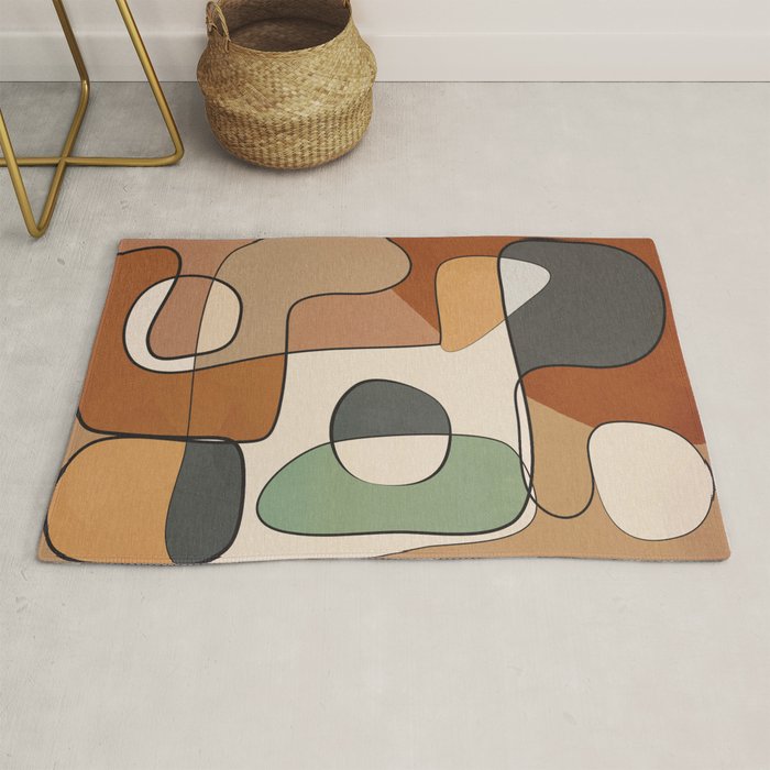 Abstract Line Art 10 Rug Gallery Image 1