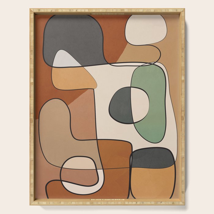 Abstract Line Art 10 Serving Tray Gallery Image 1