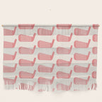 Golf Club Head Vintage Pattern (Beige/Pink) Wall Hanging Gallery Image 1