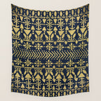 Norwegian Pattern - Gold on Navy Wall Tapestry Gallery Image 4
