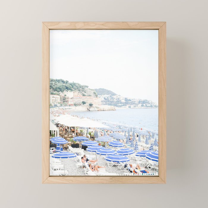 Nice, France | French Riviera Beach View | Travel Photography Print Mini Art Print Gallery Image 1