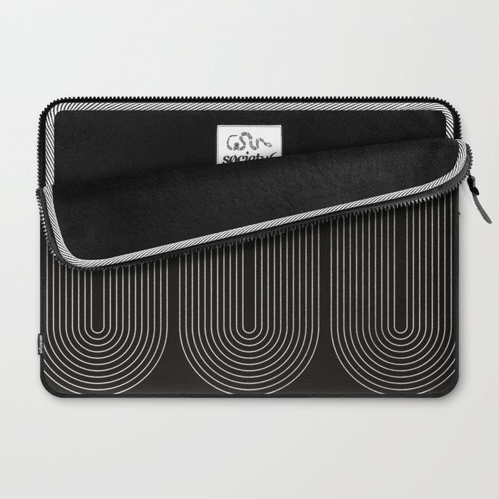 Mid-Century Modern No.18 - Woodblock Print Laptop Sleeve Gallery Image 2