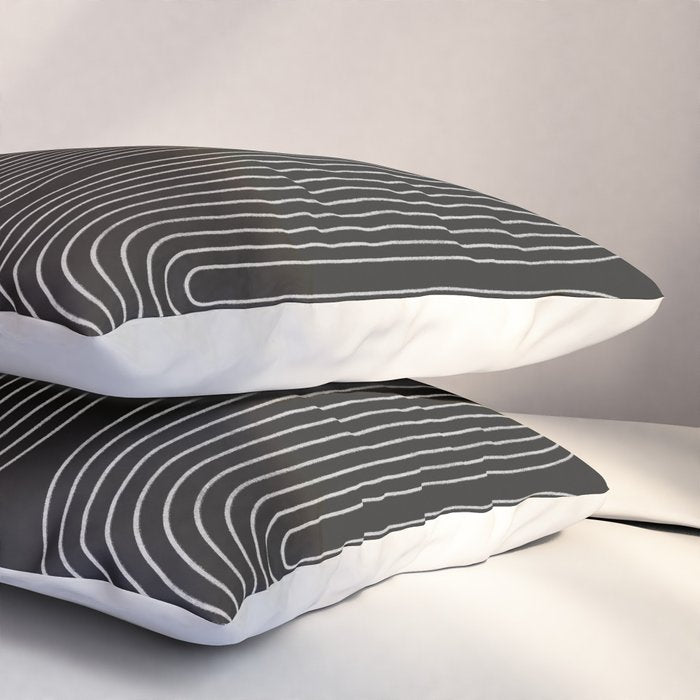 Mid-Century Modern No.18 - Woodblock Print Pillow Sham Gallery Image 3