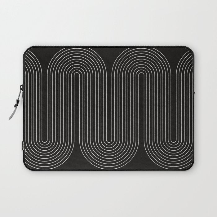 Mid-Century Modern No.18 - Woodblock Print Laptop Sleeve Gallery Image 1