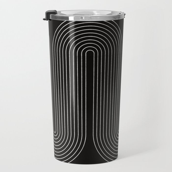 Mid-Century Modern No.18 - Woodblock Print Travel Mug Gallery Image 3