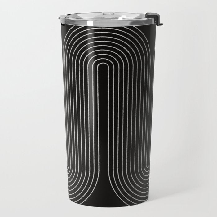 Mid-Century Modern No.18 - Woodblock Print Travel Mug Gallery Image 2