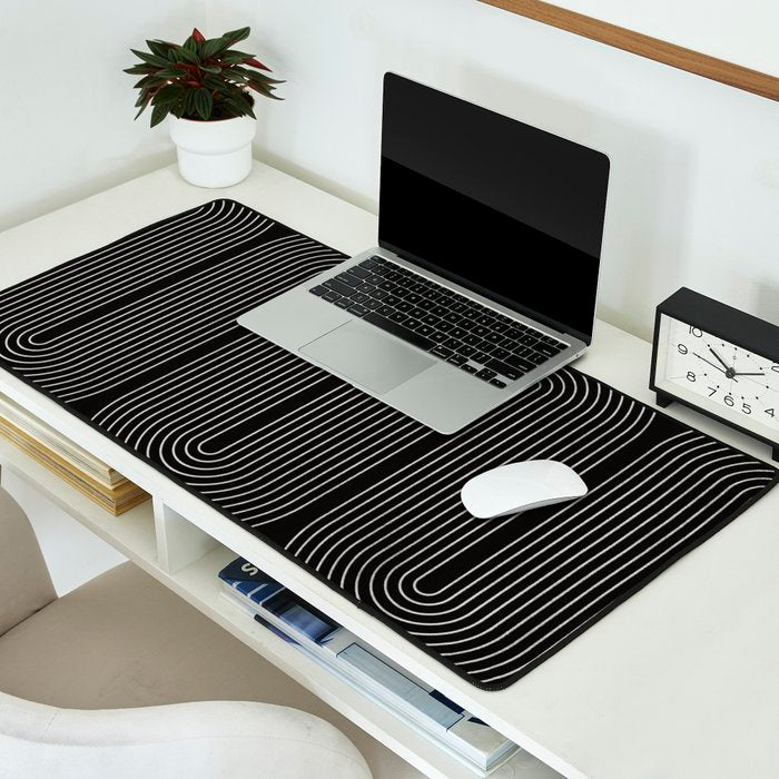 Mid-Century Modern No.18 - Woodblock Print Desk Mat Gallery Image 2